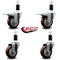 Service Caster 5'' Maroon Poly Swivel 1-3/8'' Expanding Stem Caster Set 2 Total Lock Brakes, 4PK SCC-EXTTL20S514-PPUB-MRN-2-S-2-138 - alternate 4